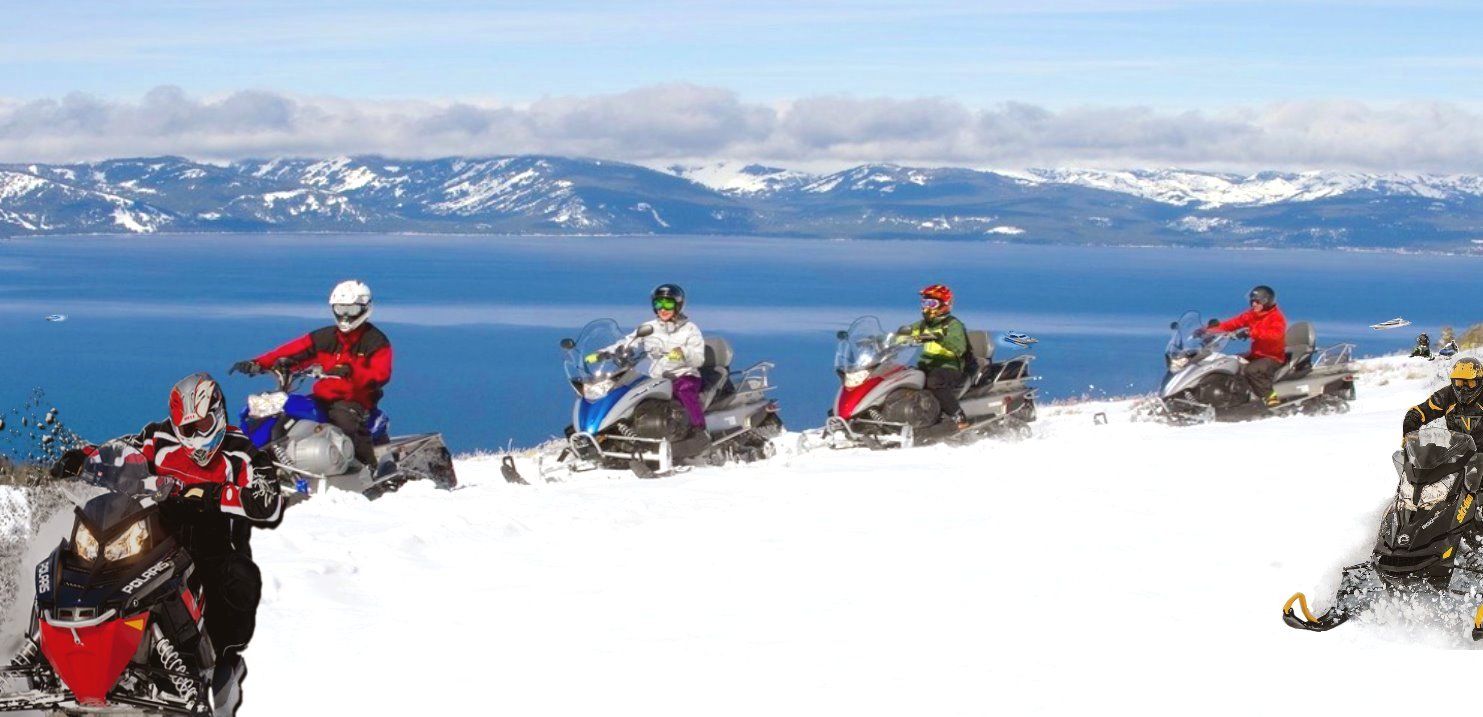 Lake Tahoe Snowmobiling Tours   winter Snowmobile Adventures on snow